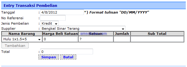 Software Toko Bangunan